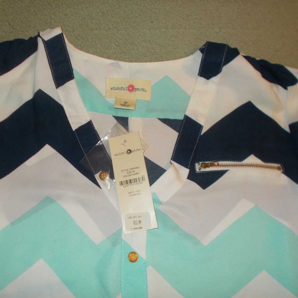 blouse with chevron pattern